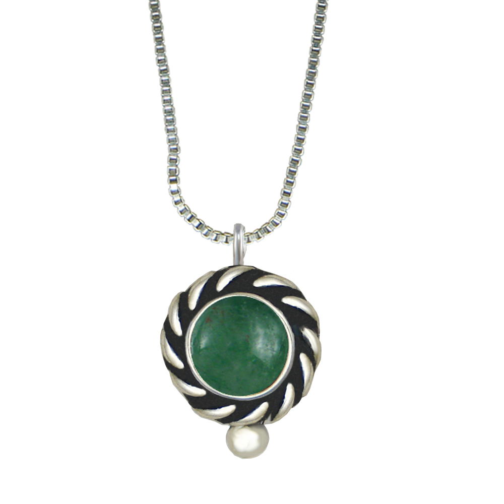 Sterling Silver Little Jade Pendant Necklace